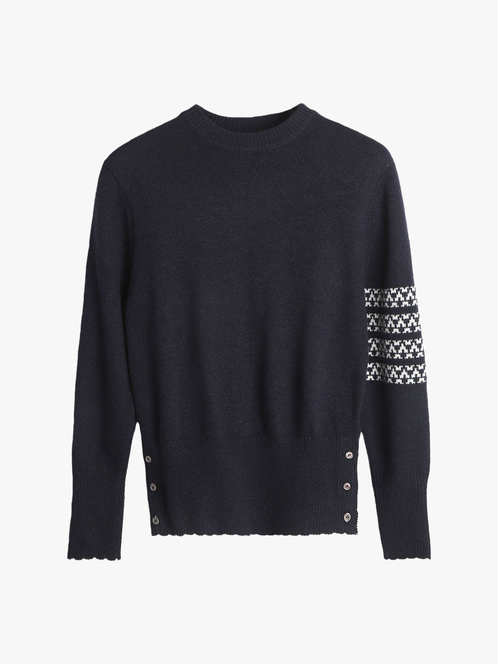 2026SS Men's Four-Stripe Crew Neck Knit Sweater | Thom Browne