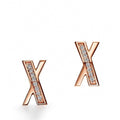 TIFFANY X EARRINGS ROSE GOLD DIAMONDS