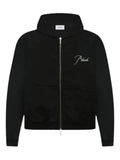 RHUDE logo-embroidered zip-up hoodie