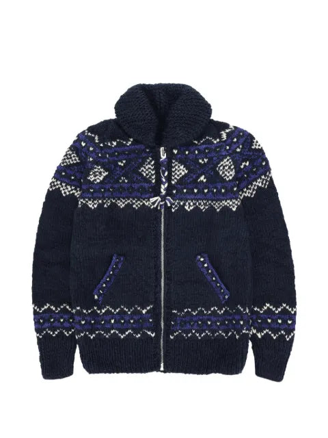 Fortela Chamula patterned zip-fastening cardigan