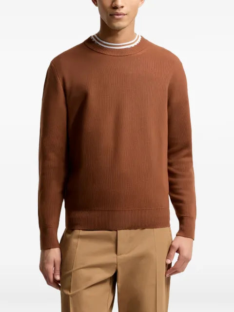 Moncler leather logo wool sweater