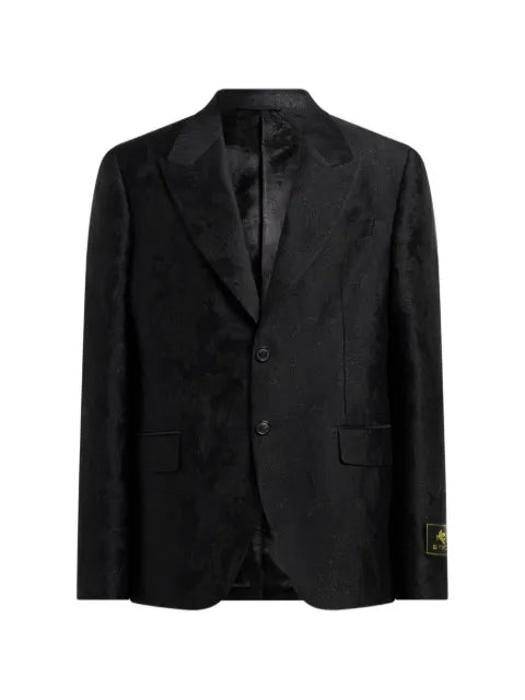 ETRO single-breasted cotton-blend jacquard jacket with floral motif