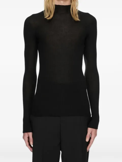 Rick Owens ribbed-knit high-neck sweater