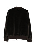 Isaia Varsity faux-fur ribbed-trim bomber jacket
