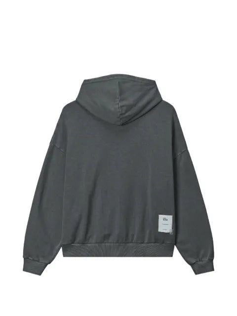 izzue logo-print panelled hoodie
