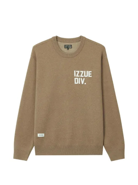 izzue logo-print crew-neck sweatshirt