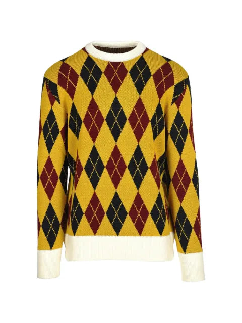 LC23 Rombo argyle-knit sweater