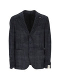 L.B.M. 1911 check-pattern single-breasted jacket