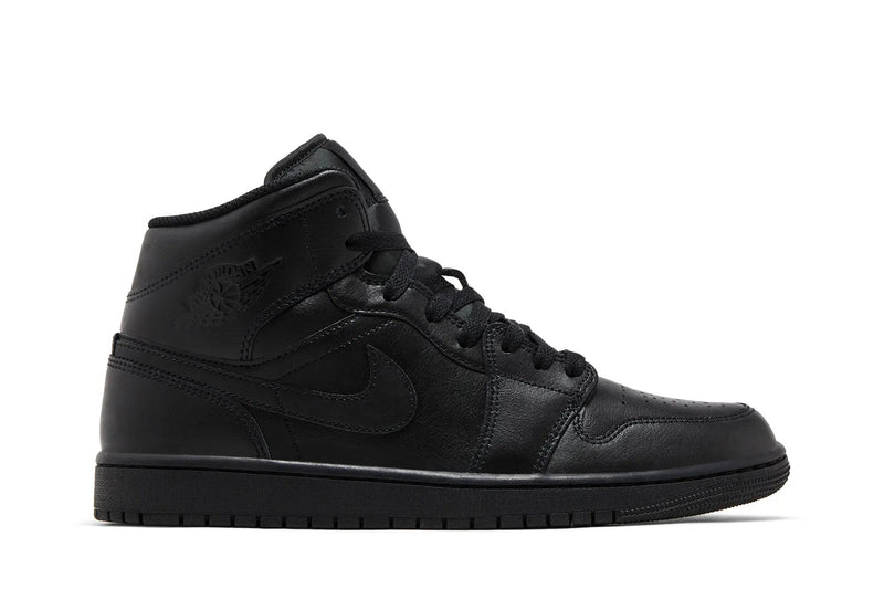 Air Jordan 1 Mid 'Triple Black' 2022 Men's & Women's Sneakers