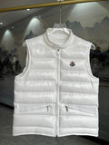 Moncler White Gui Quilted Down Vest