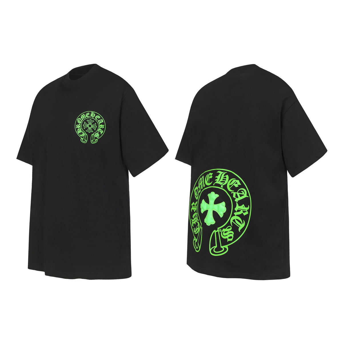 Chrome Hearts Horseshoe Green Printed T-shirt Black
