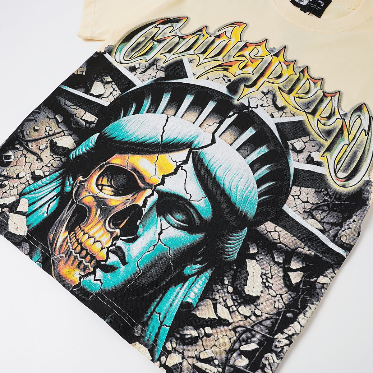 Godspeed Out of Many One Liberty Skull Graphic T-Shirt