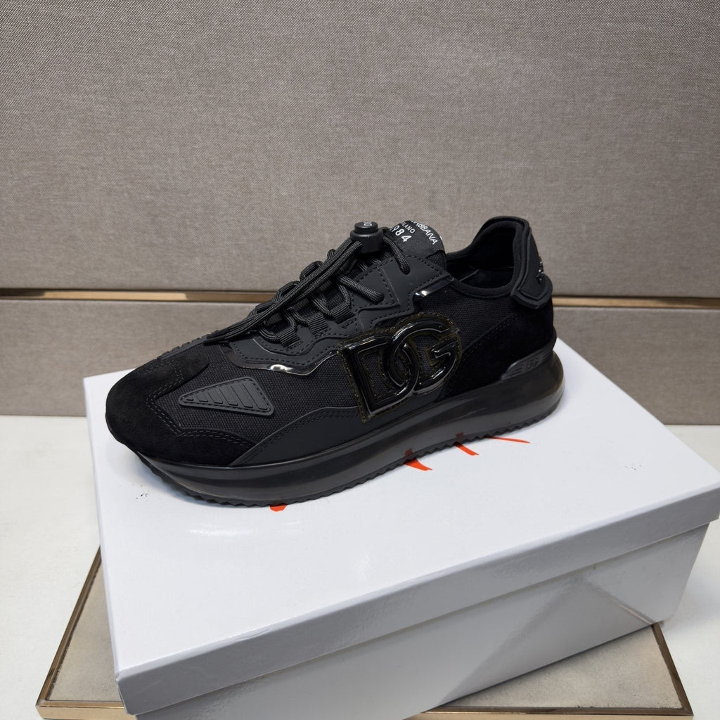 Dolce & Gabbana Black Logo Low-Top Sneakers