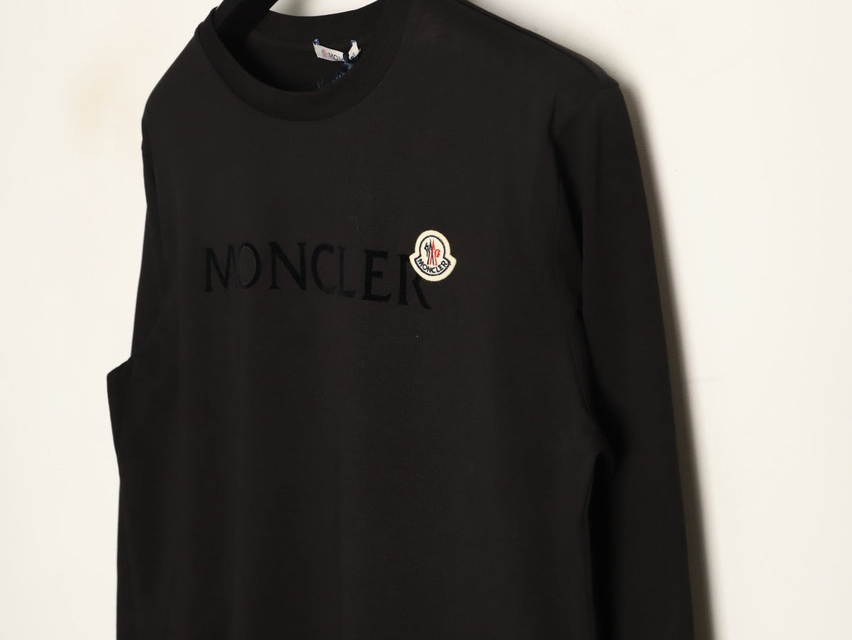 Moncler Lettering Long-Sleeve T-Shirt - Black